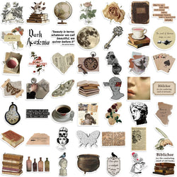 Dark Academia Stickers 50PCS Waterproof for Laptop Phone Suitcase Fridge Skateboard (ONLINE ORDER ONLY)