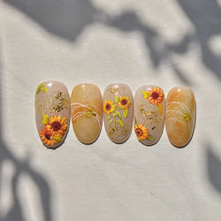 Charming Sunflower Rabbit Pumpkin Squirrel Pinecone Deciduous Produce Good Harvests Cookie Nail Art Sticker Decoration Decals (ONLINE ORDER ONLY)