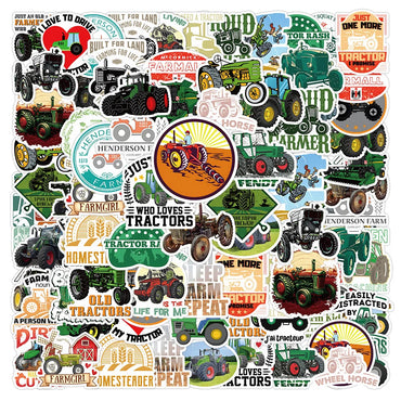 Farm Tractor Cartoon Stickers for Phone, Laptop, Luggage, Skateboard - Fun Decals for Kids (ONLINE ORDER ONLY)