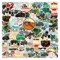 Farm Tractor Cartoon Stickers for Phone, Laptop, Luggage, Skateboard - Fun Decals for Kids (ONLINE ORDER ONLY)