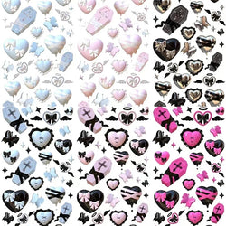 Asia Sweet Style 3D Love Heart Stickers Hand Account Idol Card DIY Material Decorative Sticker Personalized Kawaii Stationery (ONLINE ORDER ONLY)