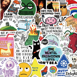 50pcs Snarky Cat Meme Stickers for Phone, Scrapbook, Skateboard, Suitcase, Refrigerator, Graffiti (ONLINE ORDER ONLY)