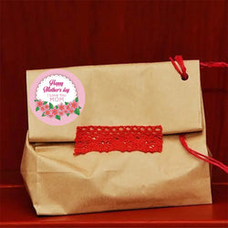 100-500pcs New Round Shape 100pcs Happy Mother's Day Gifts Label Sticker Kraft Happy Birthday Gifts Label Tag (ONLINE ORDER ONLY)