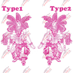 Aztec Man Women Stickers For Car Stickers External Accessories Hood Decoration Die Cutting Waterproof Prevent PVC Vinyl Decal (ONLINE ORDER ONLY)