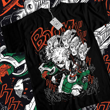 Bakugou T-Shirt: Deku Rivalry Oversized Black Tee (ONLINE ORDER ONLY)