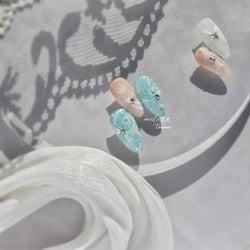 Cute 3D White Rose Flower Lace Bud Silk Bowknot Butterfly Dreamy Shiny Relief Chic Self Adhesive Nail Art Sticker Manicure Decal (ONLINE ORDER ONLY)