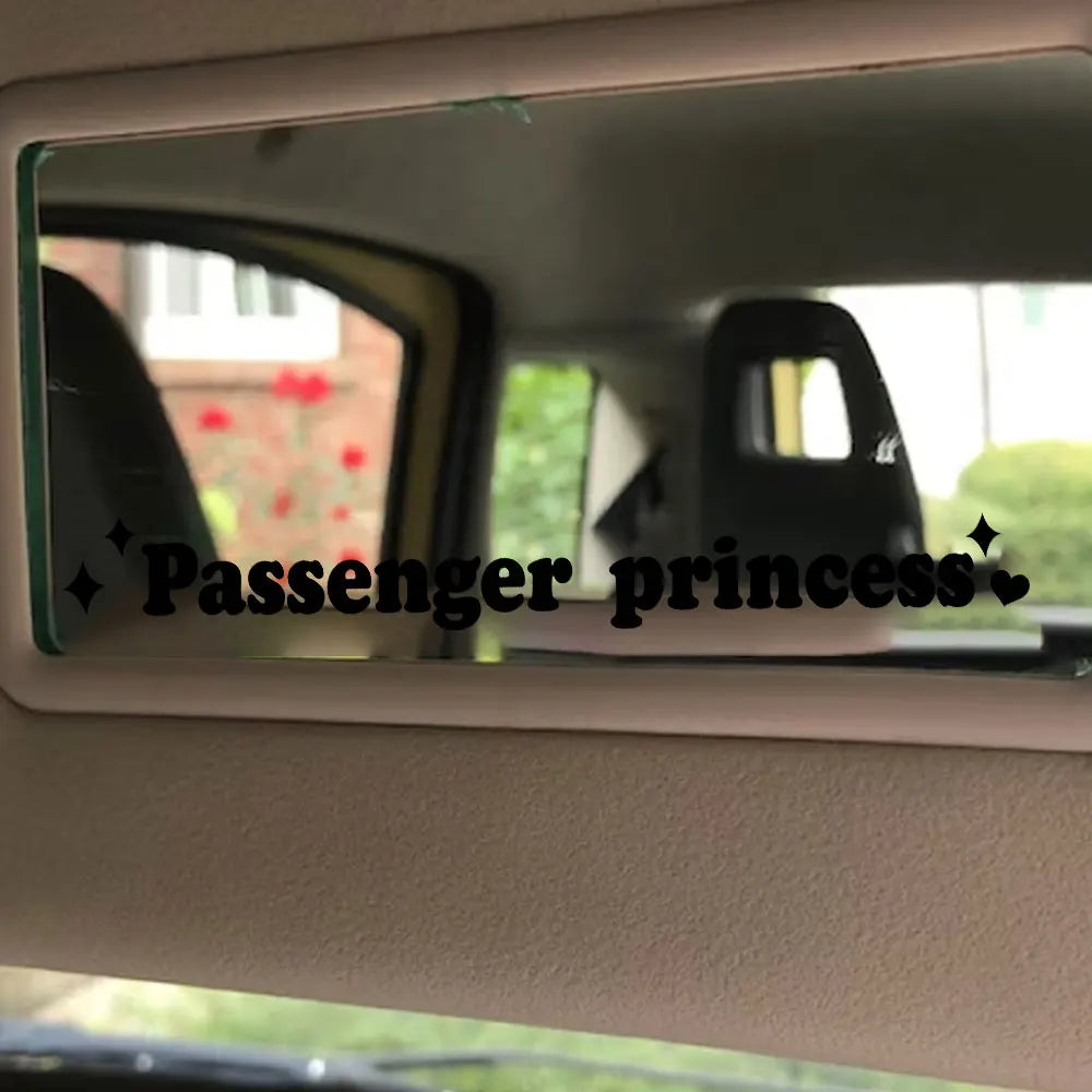 The Text Car Stickers Passenger Princess Interior Decoration Rear View Mirror Fashion Stickers Creative Sport PVC Vinyl Decals (ONLINE ORDER ONLY)