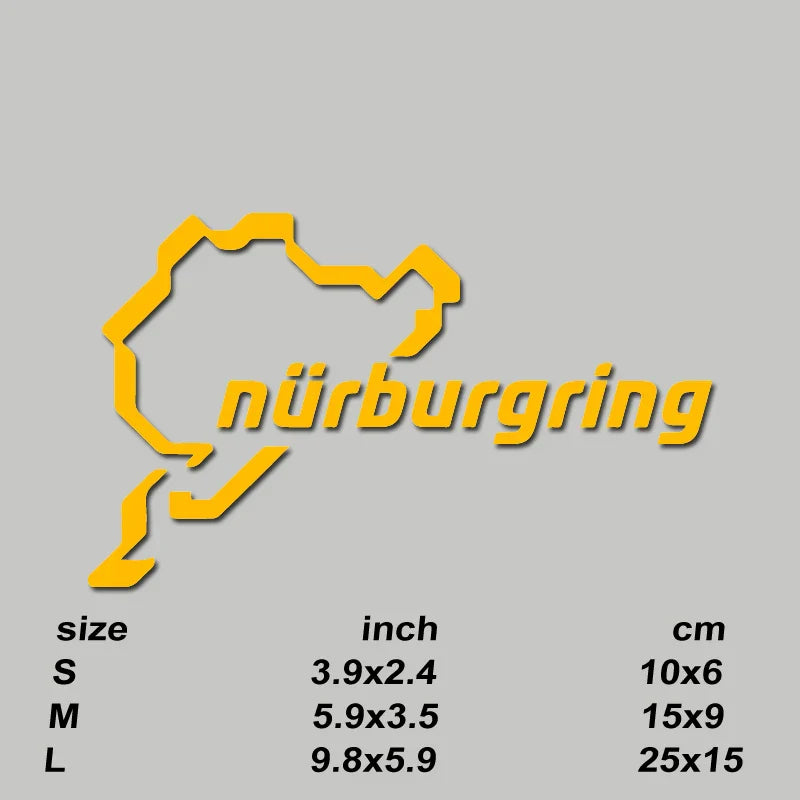 MAP "nurburgring" stickers,High Quality And Durable Automobiles Exterior Accessories Self-adhesive Decals (ONLINE ORDER ONLY)