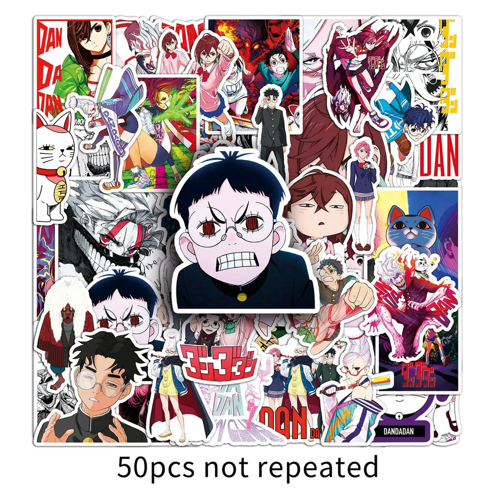 10/30/50PCS Dandadan Cartoon Stickers Funny Monster Science Animation Graffiti Luggage Laptop Guitar Bike Skateboard Decals Toy (Online Order Only)