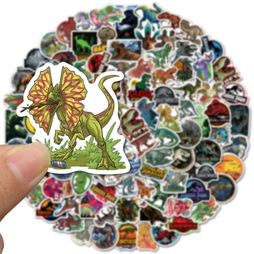 10/30/50PCS Cartoon Jurassic Park Dinosaur Forest Creative Graffiti Sticker Bike Scooter Helmet Laptop Computer Wholesale (Online Order Only)