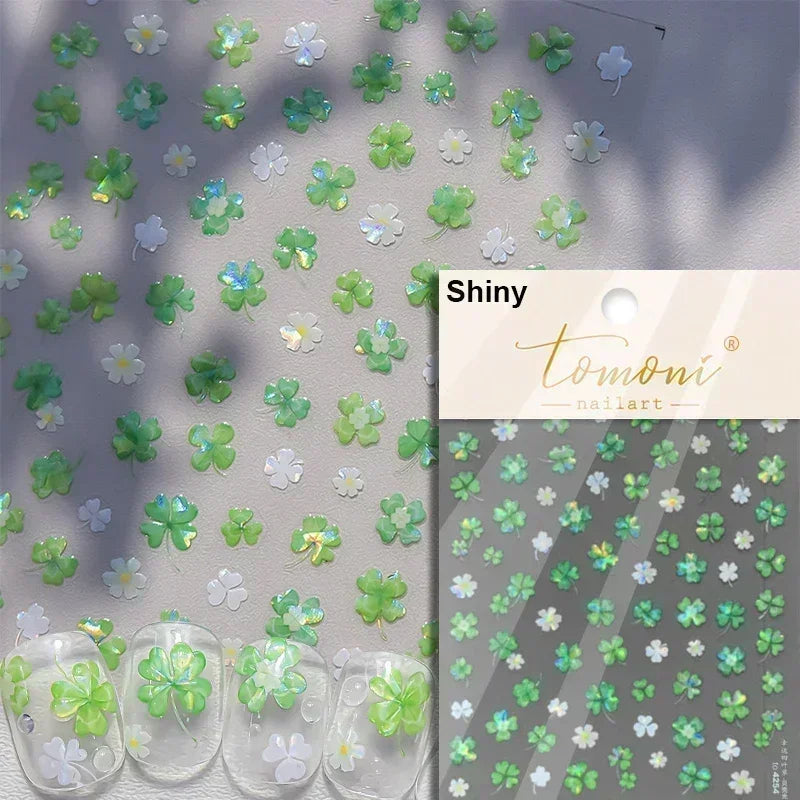 Hummingbird Iris Butterfly Peony Rose Tulip Daisy Lily Flowers Morning Glory Pearl Rhinestones Nail Art Sticker Decoration Decal (ONLINE ORDER ONLY)