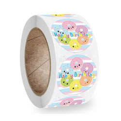 100-500pcs Happy Birthday stickers Gift packaging Sealing Label DIY Party decoration Self-adhestive Handmade Stationery Sticker (ONLINE ORDER ONLY)