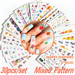 30 Sheets Cute Penguin Winter Nail Stickers Set 3D Snowflake Christmas Decals Tree Elk Bell Self Adhesive Slider Manicure Tips * (ONLINE ORDER ONLY)