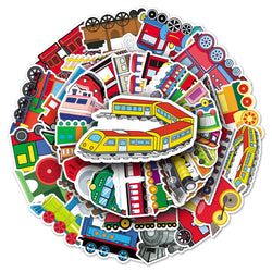 Cartoon Train Stickers for Laptop, Luggage, Skateboard - 10/30/50PCS (ONLINE ORDER ONLY)