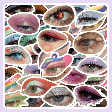 Colorful Eye Makeup Stickers Waterproof Decal DIY Decoration Toy 10/30/60pcs (ONLINE ORDER ONLY)
