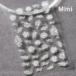 Dressy Embossment Colorful Gradient Snowflakes Laser Silver Christmas Tree Winter Bowknot Santa Nail Art Stickers Manicure Decal (Online Order Only)