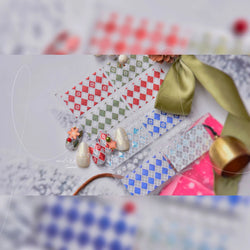 Geometric Grid Square Butterfly Snow Star Metal Self Adhesive Nail Art Sticker Snowflake Rhinestone Manicure Decal Nail Supplies (ONLINE ORDER ONLY)