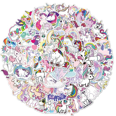 10/30/50/100PCS Cute Animals Pink Unicorn Cartoon Sticker DIY Diary Phone Laptop Luggage Skateboard Graffiti Decals Fun for Kid (ONLINE ORDER ONLY)
