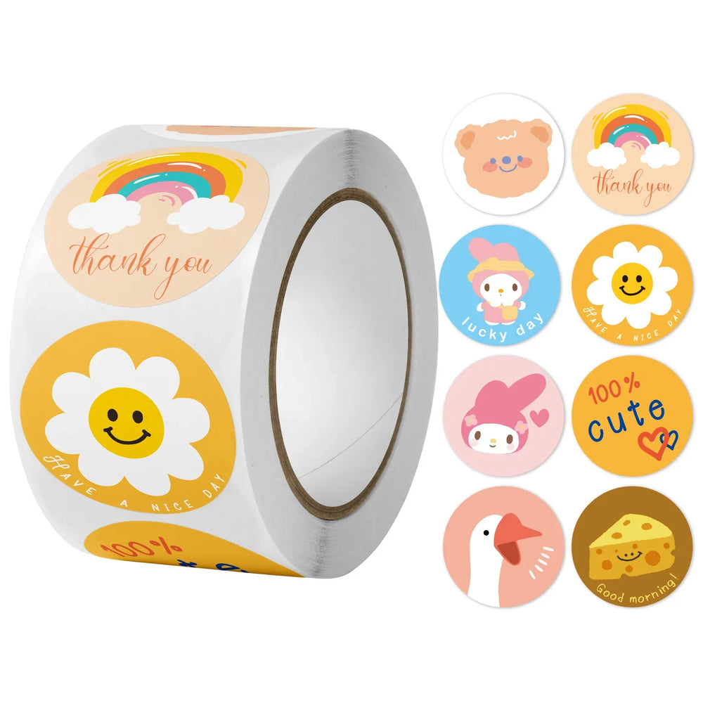 100-500pcs Cute Scrapbooking Stationery Stickers Envelope Sealing Label Personalized Small Business Gift Decor Stickers (ONLINE ORDER ONLY)