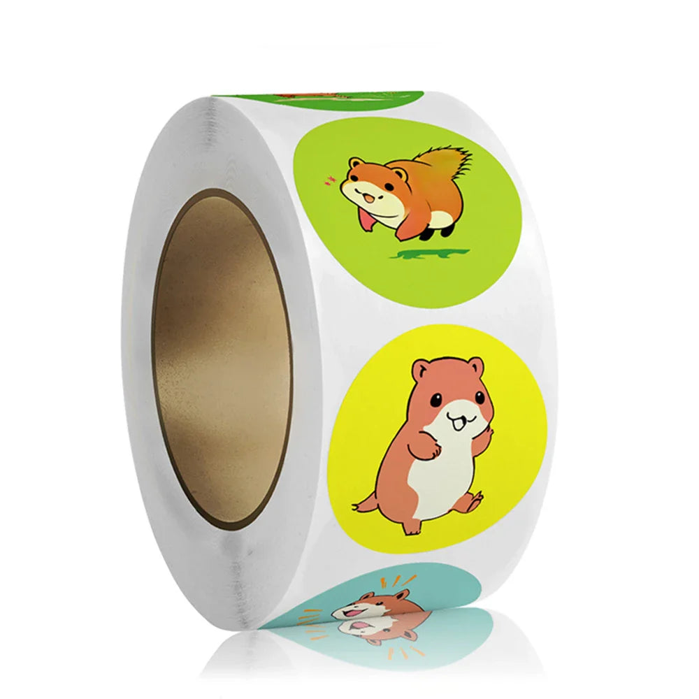 100-500pcs Animals Encourage Children Paper Sticker Thank You Sticker Gift Sealing Labels Stationery Decoration Scrapbooking (ONLINE ORDER ONLY)