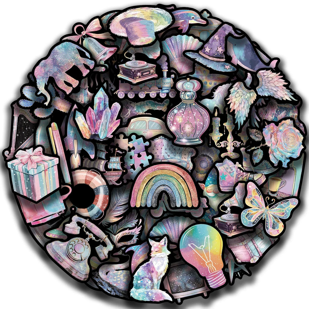 60PCS Colorful Shoes Shells Schoolbags Aesthetics Sticker Waterproof Cartoon Sticker For Desk Refrigerator Computer Phone (Online Order Only)