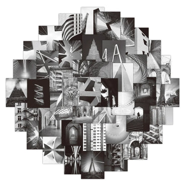 10/30/52pcs Black White Art Cool City Stickers Decal Laptop Phone Guitar Luggage Skateboard Car Waterproof Funny Sticker Kid Toy (Online Order Only)