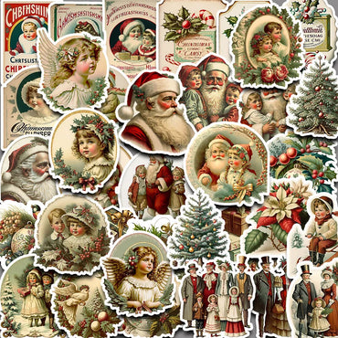 36pcs/bag New Year and Christmas series stickers and scrapbooks DIY Happy Project collage decoration (ONLINE ORDER ONLY)