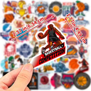 10/25/50pcs Cartoon Basketball Sticker Packs (ONLINE ORDER ONLY)
