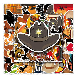 50Pcs Denim Cartoon Waterproof Vinyl Stickers for Skateboard Snowboard (ONLINE ORDER ONLY)