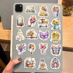 10/30/50PCS Cartoon Flower World PVC Sticker Aesthetic Decoration Scrapbooking Korean Stationery School Supplies for Kids (ONLINE ORDER ONLY)