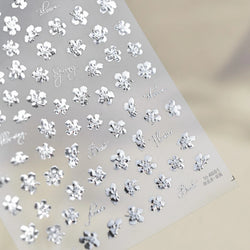 Cherry Blossom Dance Flower Gradient Petal Hot Stamping Laser Pink Adhesive Nail Art Stickers Special Process Manicure Decals (ONLINE ORDER ONLY)