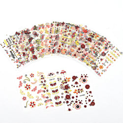 30pcs Children's Cartoon Rabbit Nail Stickers with Sequins and Glitter Colorful Flowers DIY Decal Kid Toy Kawaii Girl Ornaments* (ONLINE ORDER ONLY)