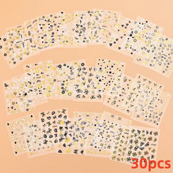 30 Sheets Cute Penguin Winter Nail Stickers Set 3D Snowflake Christmas Decals Tree Elk Bell Self Adhesive Slider Manicure Tips * (ONLINE ORDER ONLY)