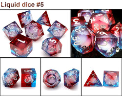 Resin Sharp Edged Themed 7 Piece Polyhedral Dice Set (Online Order Only)