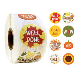 100-500pcs Cute Reward Stickers Roll with Word Motivational Stickers for School Teacher Kids Student Stationery Stickers Kids (Online Order Only)