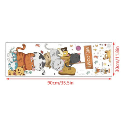 Naughty Cat Wall Stickers Kids Room Decor Self-adhesive (Online Order Only)