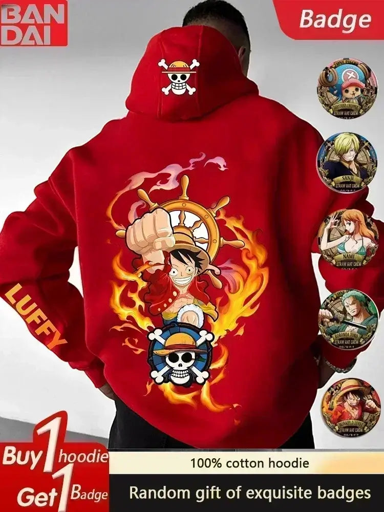One Piece Luffy Sweatshirt Summer Casual Cotton (ONLINE ORDER ONLY)