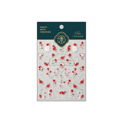 Rose Flower Bouquet Wreath Lace Green Leaves Beautiful Floret Heart Rich Adhesive Nail Art Decorations Stickers Manicure Decals (ONLINE ORDER ONLY)