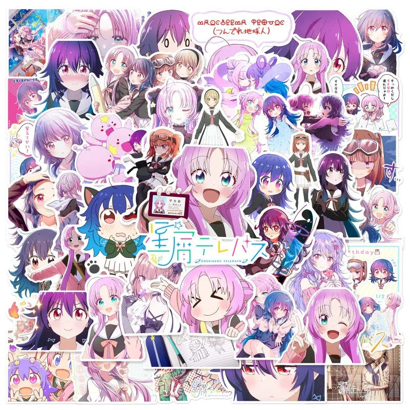 50pcs Anime Stickers for Laptop, Phone, Suitcase, Water Bottle, Scooter, Refrigerator (Online Order Only)