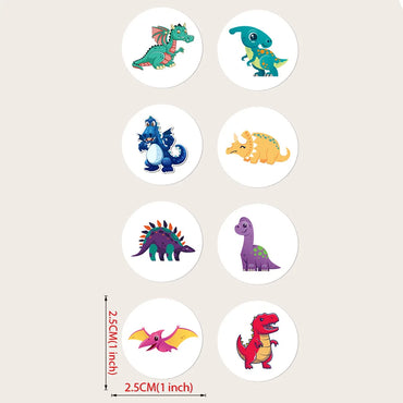 100-500Pcs Children's Cartoon Stickers Little Dinosaur Pattern Kids toy Stationery Supplies School Teacher Supplies Sticker (ONLINE ORDER ONLY)