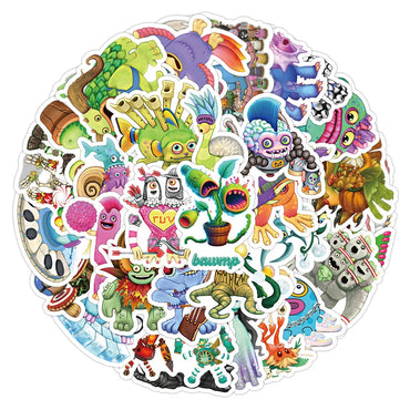 10/30/50PCS My Singing Monster Stickers Game Cute Cartoon Decals Toy DIY Notebook Laptop Phone Skateboard Car Kids Sticker Gift (ONLINE ORDER ONLY)