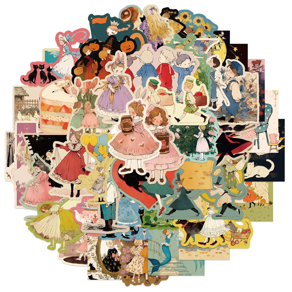 Fairy Tale Stickers Decal Set for Snowboard Laptop Luggage Car Fridge Vinyl (Online Order Only)
