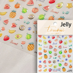 Cute Fresh Fruit Lovely Red Strawberry Grape Cherry Peach 3D Jelly Design Dopamine Self Adhesive Nail Art Sticker Manicure Decal (Online Order Only)