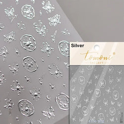 Dreamy Chic Butterfly Flower Bowknot Square Rhinestone Crystal 5D Self Adhesive Nail Art Stickers Fantasy Shiny Manicure Decals (ONLINE ORDER ONLY)