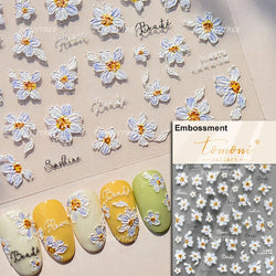 Colourful Butterfly Rose Flower Tulip Daisy Moth Orchid Narcissus 3D Self Adhesive Nail Art Decorations Stickers Manicure Decals (ONLINE ORDER ONLY)