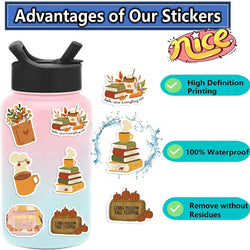 50pcs Dream Fall Maple Leaves Autumn Sticker Travel Suitcase Phone Laptop Luggage Classic Stickers Home Decor Diy Kids Girl Toys (Online Order Only)