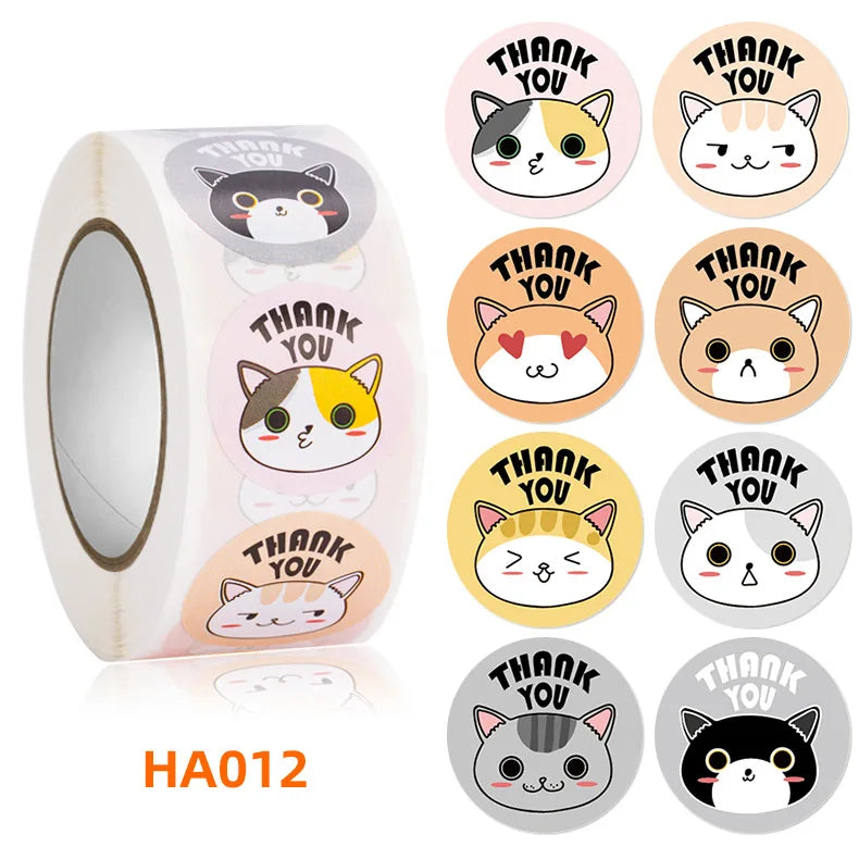 1inch/2.5cm Animal Good Job Cool Stickers Roll for Envelope Praise Reward Student Work Label Stationery Seal Lable (ONLINE ORDER ONLY)