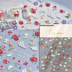 Red Azalea Rose Peony Crane Warbler Bird Fish Lily Chicken Rabbit Lobster Flower Retro Chinese Nail Art Sticker Decoration Decal (Online Order Only)