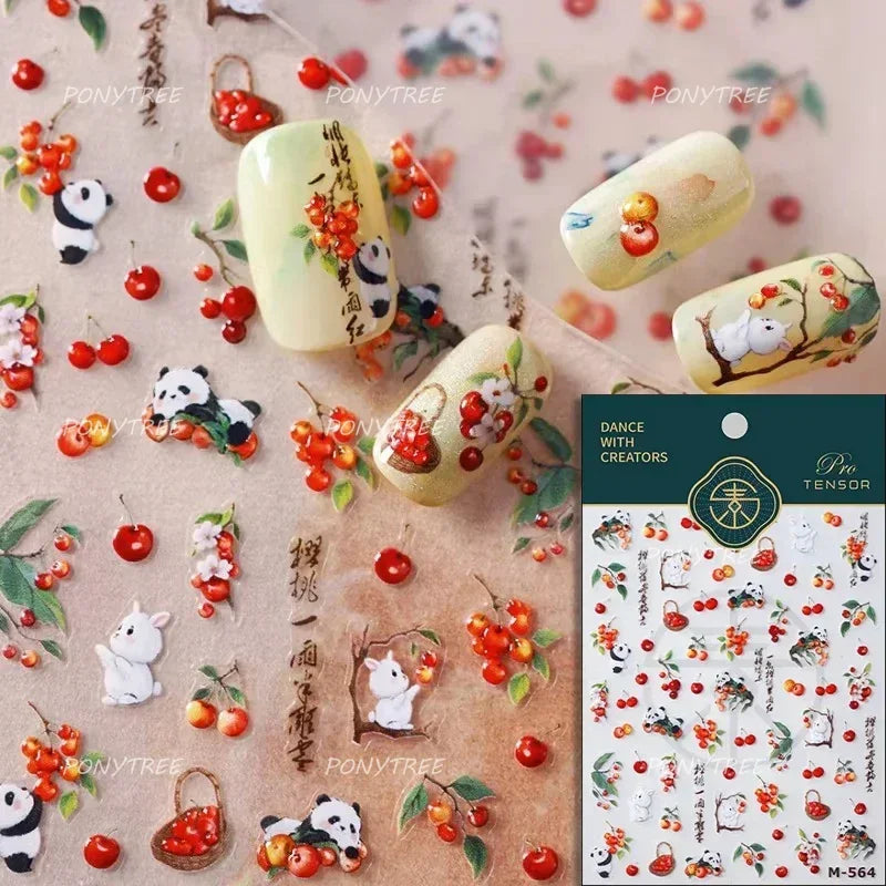 Hot Stamping Silver Rose Gold Tender Leaf Branches Flower Slash Leaves Maple Leaves Ginkgo Plant Flower Nail Art Stickers Decals (ONLINE ORDER ONLY)