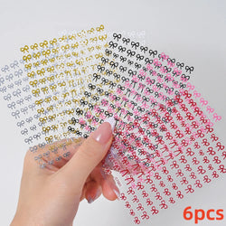 6 Sheets Moon/Star Nail Art Sticker Adhesive Gold Color Sticker Sheets Universal Constellation Shapes Sticker Art Decoration (ONLINE ORDER ONLY)